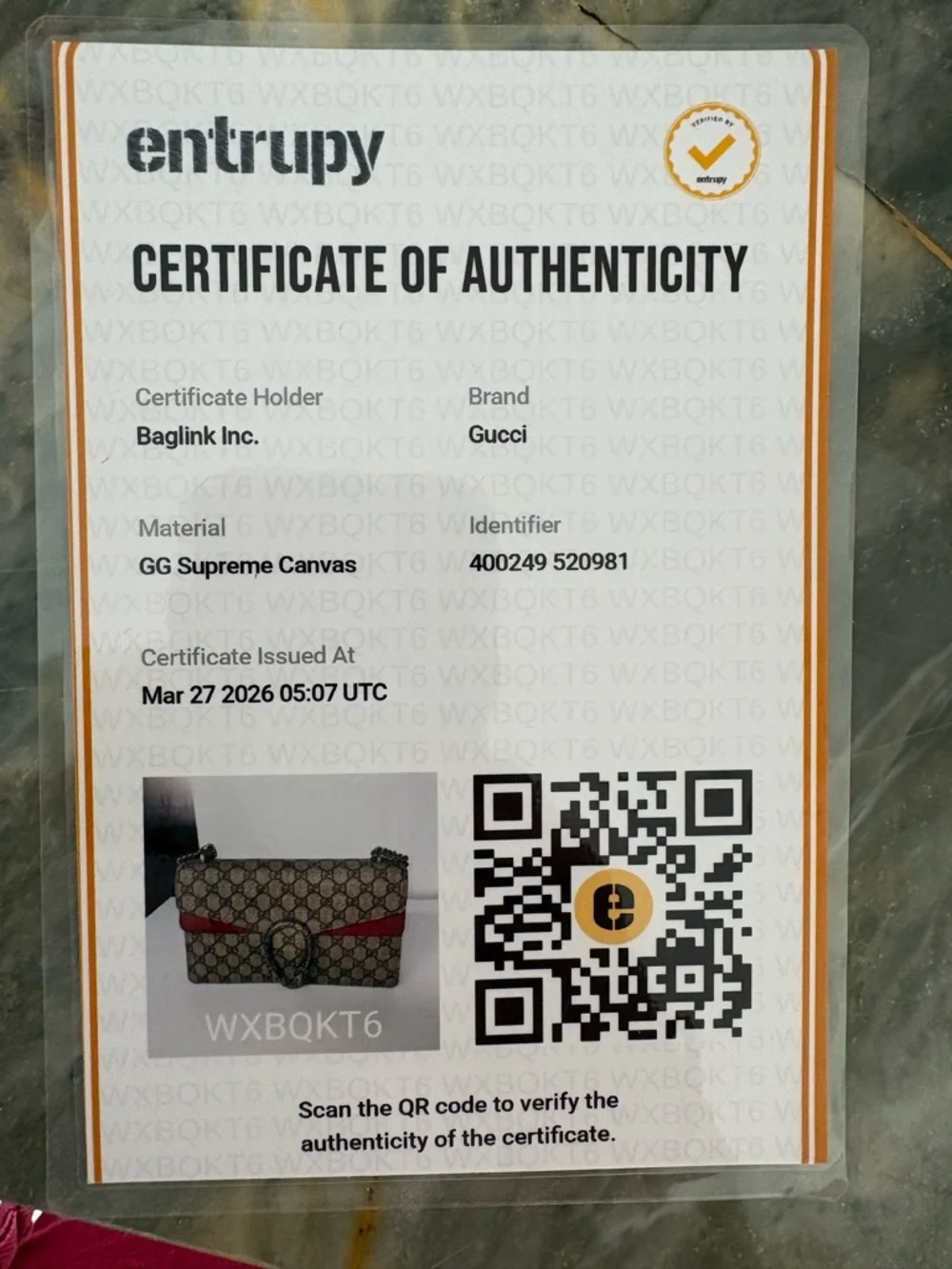 CERTIFIED GUCCI Dionysus Beige GG Supreme Canvas Shoulder Bag Red Suede Stripe !